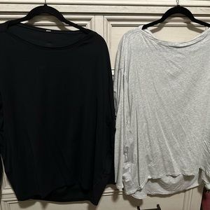 Two Size 12 Lululemon Back In Action Tees